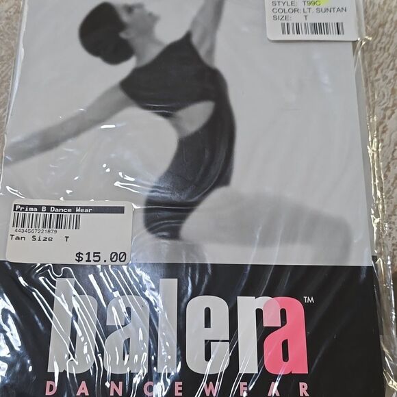 BALERA Dancewear T99C Footed Ballet Tights LT Suntan - Picture 6 of 11